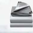 Bâche de camion argentée double face imperméable à œillets renforcés, 3 tailles