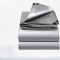 Bâche de camion argentée double face imperméable à œillets renforcés, 3 tailles