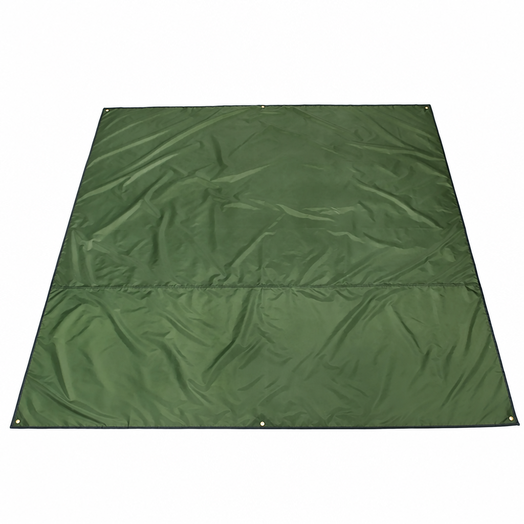Bâche de sol camping imperméable à œillets, trois dimensions de 1,5 à 2,4 x 2,2 m