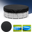 Bâche piscine hors sol ronde noire à cordon de serrage, tissu 210D, 1,8 à 5,4 m