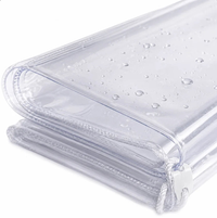 Bâche transparente PVC épaissie à œillets, corde de 10 m et 20 colliers, 7 tailles