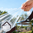 Bâche transparente en PVC avec œillets et bords renforcés pour pergola et terrasse, 2 x 3 m