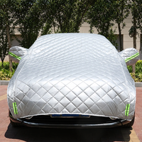 Demi-housse de voiture épaisse en coton matelassé, anti-soleil, anti-pluie, anti-neige et anti-grêle