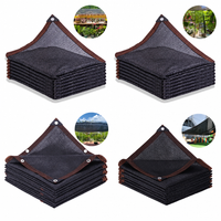 Filet d'ombrage noir PEHD, 4, 6 ou 12 broches, 50 à 90 % d'ombre, 37 tailles