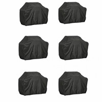 Housse barbecue gril à gaz imperméable, double couture, Oxford polyester enduit d'argent, 8 tailles