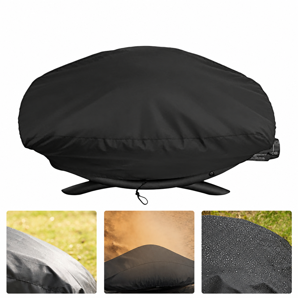 Housse barbecue pour Weber Q1200 et Q1000, Oxford noir imperméable 67 x 44 cm