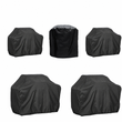 Housse barbecue ronde et rectangulaire en Oxford polyester noir imperméable, 8 tailles de 4XS à XL