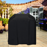 Housse de barbecue universelle imperméable en tissu Oxford noir, 4 tailles de 80 à 190 cm