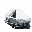 Housse de bateau 600D imperméable anti-UV avec fermeture éclair, gris argent, 6,1 ou 6,7 m