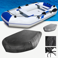 Housse bateau gonflable en V imperméable anti-UV, gris ou noir, 7 tailles de 2,3 à 5,2 m
