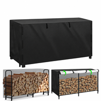 Housse bois de chauffage Oxford 420D imperméable avec sac de rangement, 122 ou 244 cm