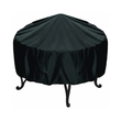 Housse brasero ronde imperméable noire en polyester, 13 tailles de 38 à 148 cm