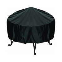 Housse brasero ronde imperméable noire en polyester, 13 tailles de 38 à 148 cm