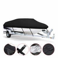 Housse de bateau imperméable anti-UV 190T à sangles, 2 tailles de 4,3 à 6,7 m