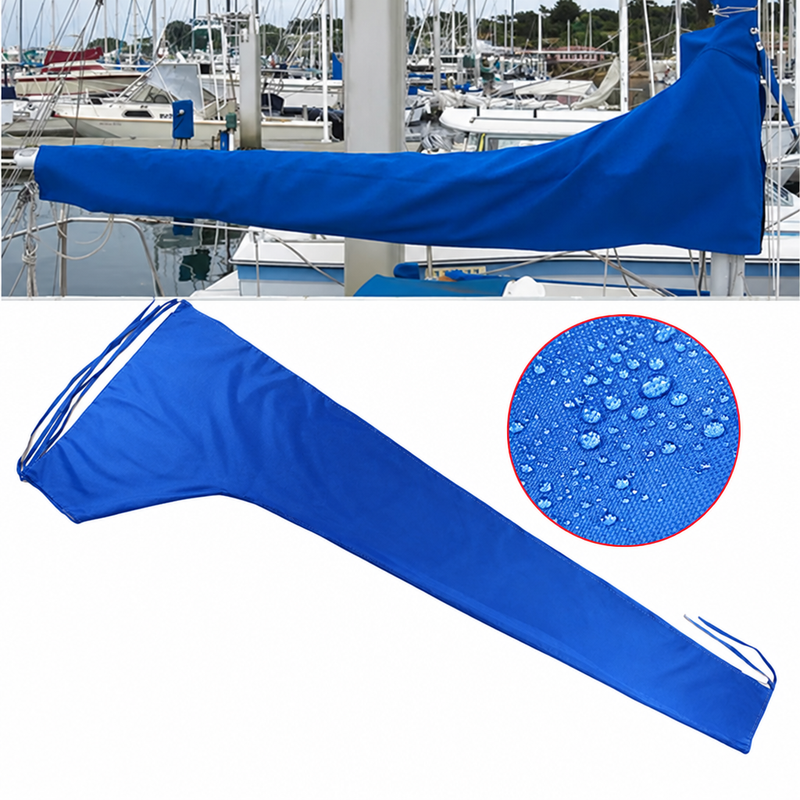 Housse de bôme de grand-voile bleue Oxford 210D, imperméable, anti-UV, 5 longueurs