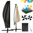 Housse de parasol déporté Oxford imperméable anti-UV, tige et pochette, 4 coloris, 205 à 280 cm