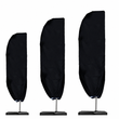 Housse de parasol noire 210D imperméable, déporté ou droit, 5 tailles de 183 à 280 cm