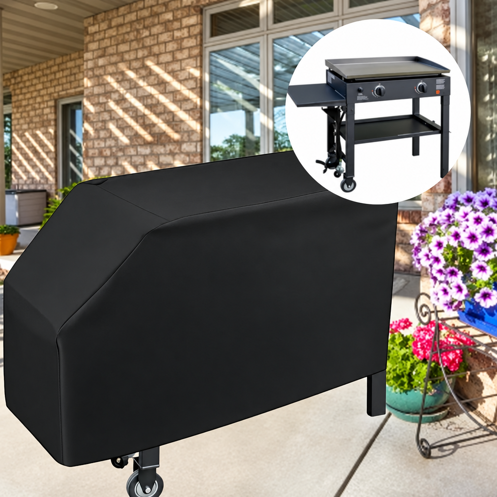 Housse de plancha sur chariot imperméable anti-UV noire, 114 x 61 x 63,5 cm