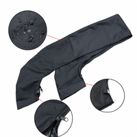 Housse de rangement de bimini noire 600D, 3 ou 4 arceaux, avec fermeture éclair