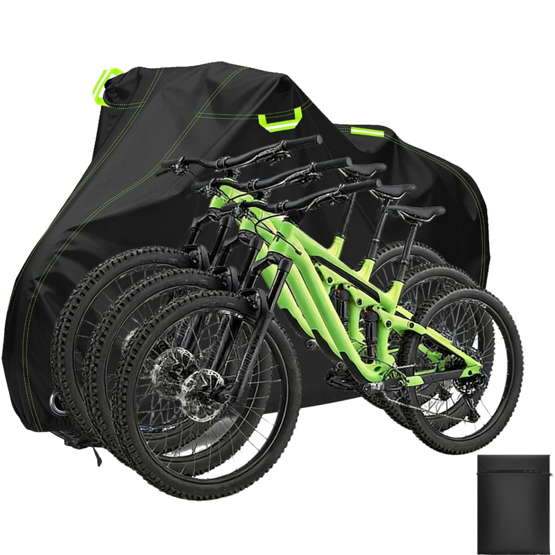 Housse de vélo Oxford 210D à bandes réfléchissantes et sangles coupe-vent, pour 1 à 3 vélos
