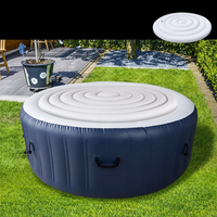 Housse gonflable isolante pour spa extérieur, diamètre 145 cm, coupe-vent et pliable