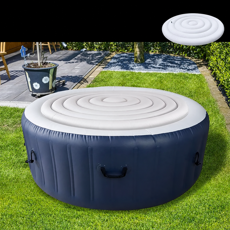 Housse gonflable isolante pour spa extérieur, diamètre 145 cm, coupe-vent et pliable