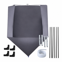 Housse de nettoyage climatiseur avec structure à tiges et tuyau d'évacuation, tissu imperméable