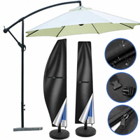 Housse parasol déporté banane ou droit, polyester Oxford 210D, 7 tailles de 170 à 280 cm