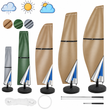 Housse parasol droit ou déporté Oxford 210D imperméable avec tige, 4 coloris, 170 à 280 cm