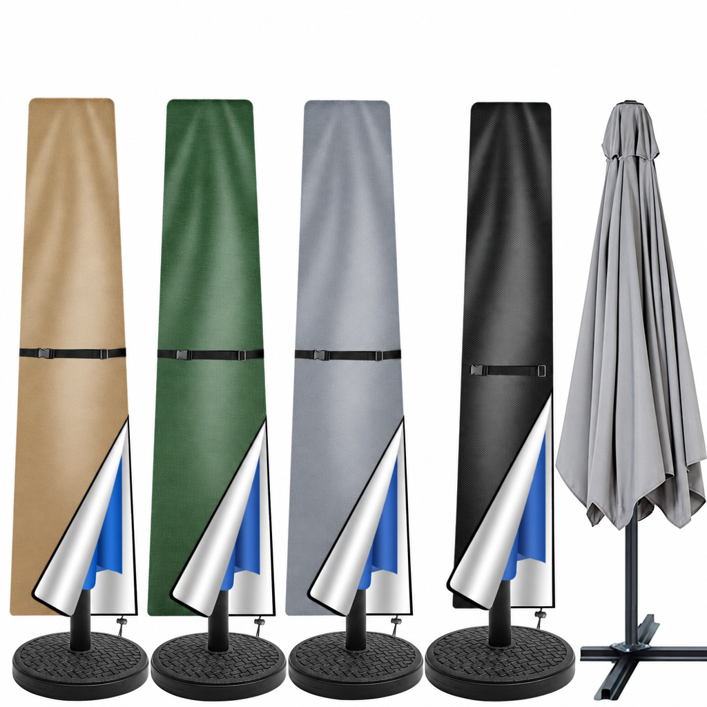 Housse parasol droit Oxford 210D imperméable anti-UV avec tige, 4 coloris, 170 à 240 cm