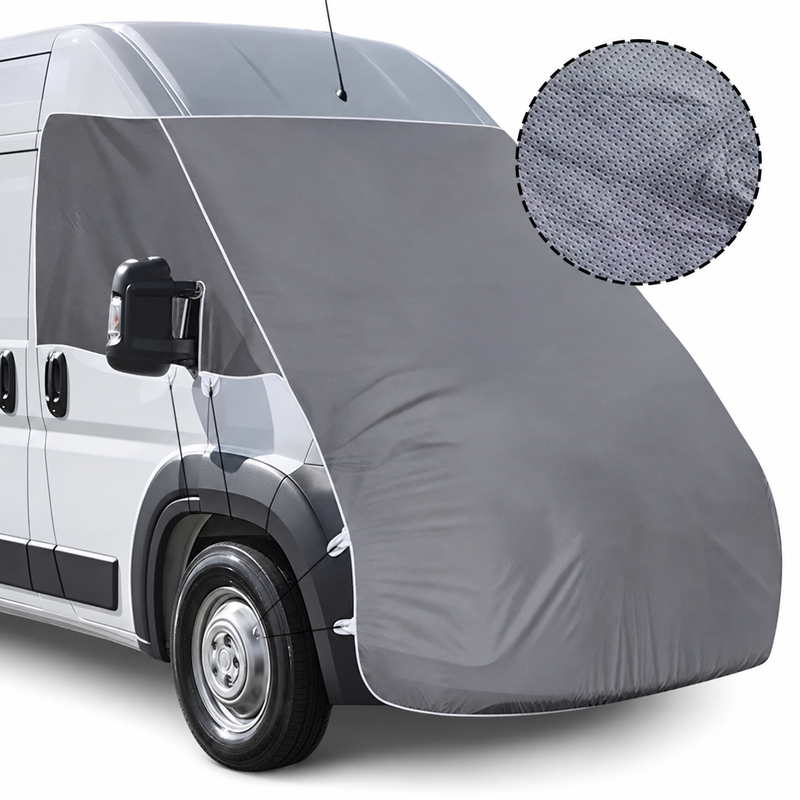 Housse de pare-brise camping-car anti-givre et anti-neige, 5 couches non tissées, 215 x 230 cm