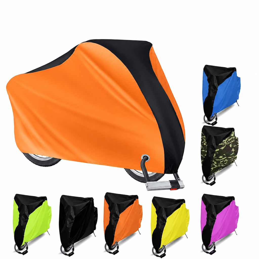Housse vélo imperméable anti-UV avec trou d'antivol, 6 tailles de S à 3XL, 13 coloris