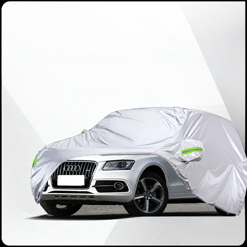 Housse voiture pour Audi Q5 argentée, imperméable, anti-poussière, anti-UV et résistante à la neige