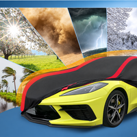 Housse voiture pour Chevrolet Corvette C3, triple couche imperméable, extensible, anti-poussière et anti-neige, noire