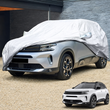 Housse voiture pour Citroën E-C4 X (depuis 2022), Oxford argenté imperméable et anti-UV