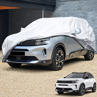 Housse voiture pour Citroën E-C4 X (depuis 2022), Oxford argenté imperméable et anti-UV