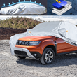 Housse voiture pour Dacia Duster, argentée, isolation thermique, anti-UV, neige et poussière