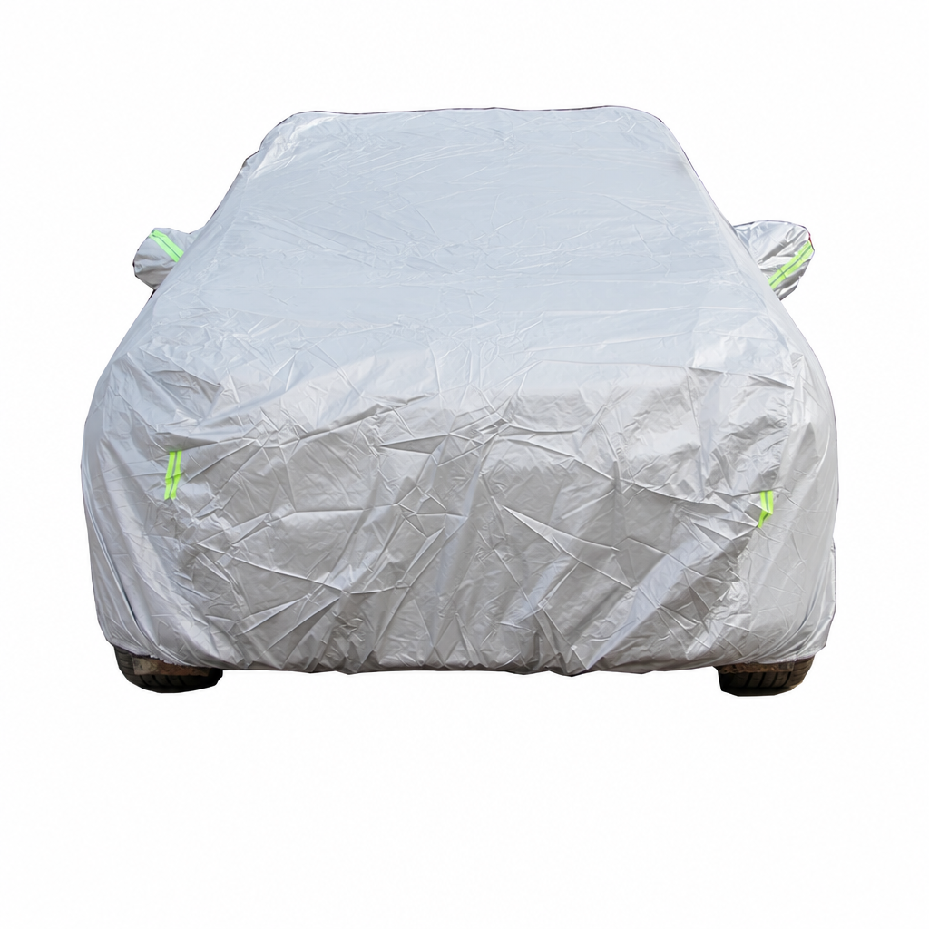 Housse voiture pour Fiat 500, 600, Punto et Uno, polyester argenté anti-UV et coupe-vent