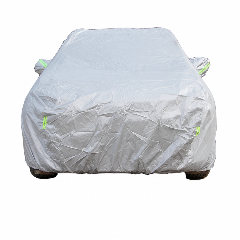 Housse voiture pour Fiat 500, 600, Punto et Uno, polyester argenté anti-UV et coupe-vent
