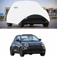 Housse voiture pour Fiat 500e 2020-2026 en polypropylène 170T, anti-UV, sangles coupe-vent