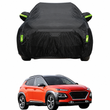 Housse voiture pour Hyundai Kona, Encino, Kauai, polyester 190T noir, 430 x 185 x 160 cm