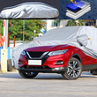 Housse voiture pour Nissan Qashqai argent double couche, bandes réfléchissantes, anti-UV