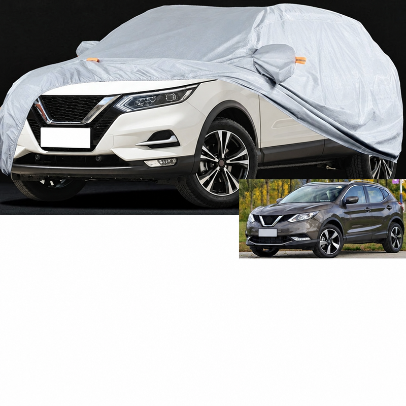 Housse voiture pour Nissan Qashqai J10 J11 J12 2006-2023, argent ou noir, imperméable anti-UV