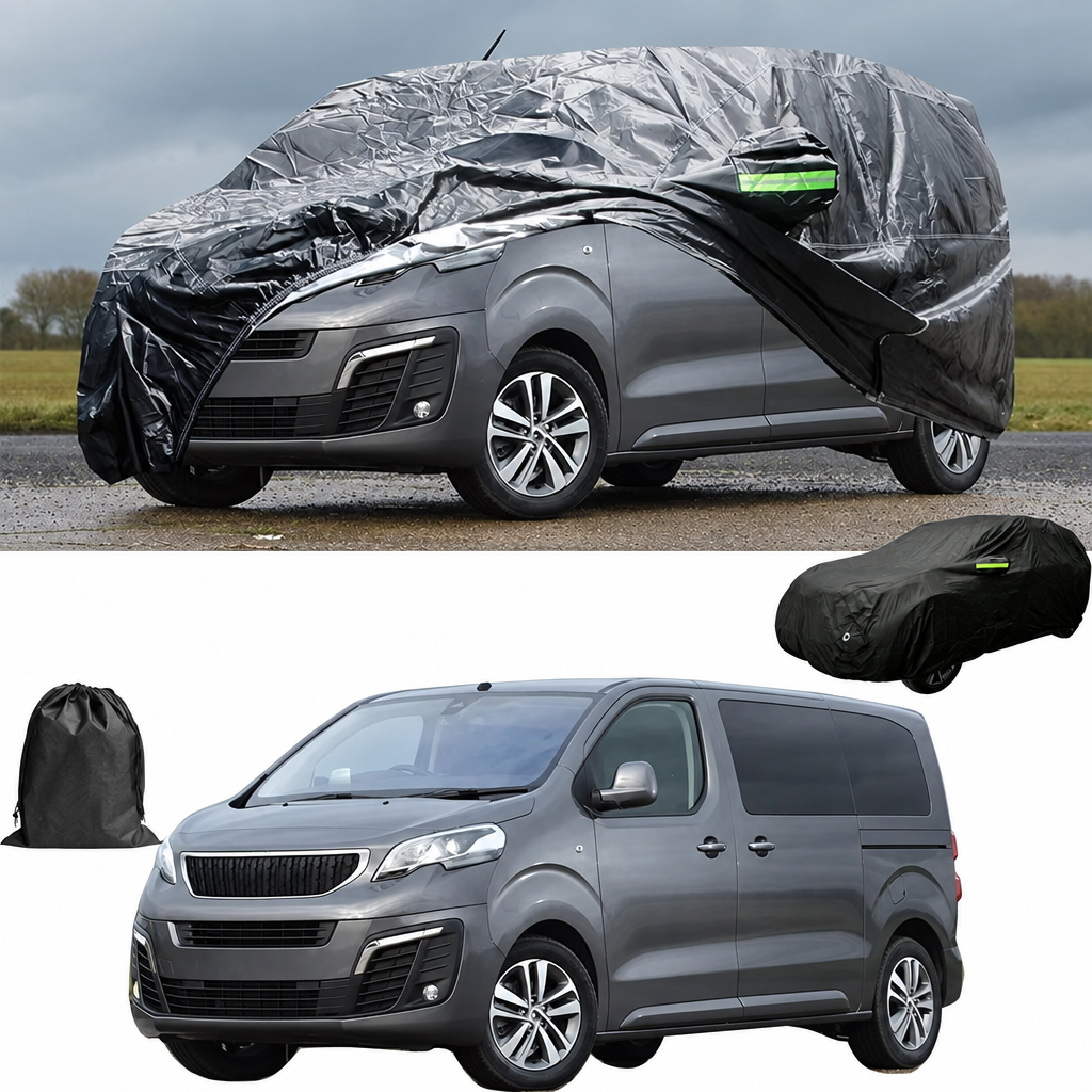 Housse voiture pour Peugeot Traveller 2016-2023 modèle passager, polyester 190T imperméable, 3 longueurs