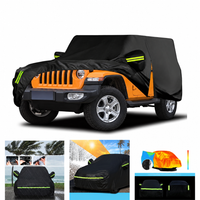 Housse voiture pour Jeep Wrangler 2 portes 1987-2025, imperméable, sangles coupe-vent, 440 x 190 x 150 cm