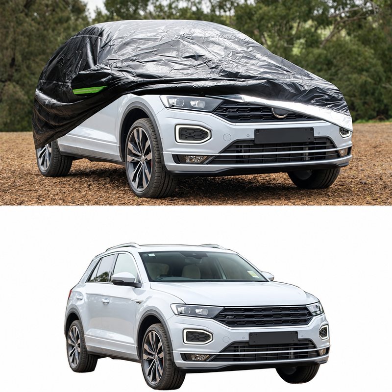 Housse voiture SUV compact noire imperméable et anti-UV, 435 x 184 x 160 cm