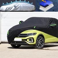 Housse voiture pour Volkswagen T-Roc, noire, Oxford épais doublé, imperméable et anti-UV