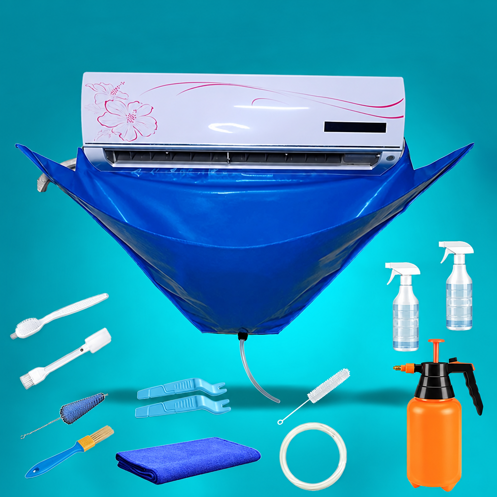Kit de nettoyage de climatiseur avec housse Oxford imperméable, 98 ou 118 cm, 4 versions