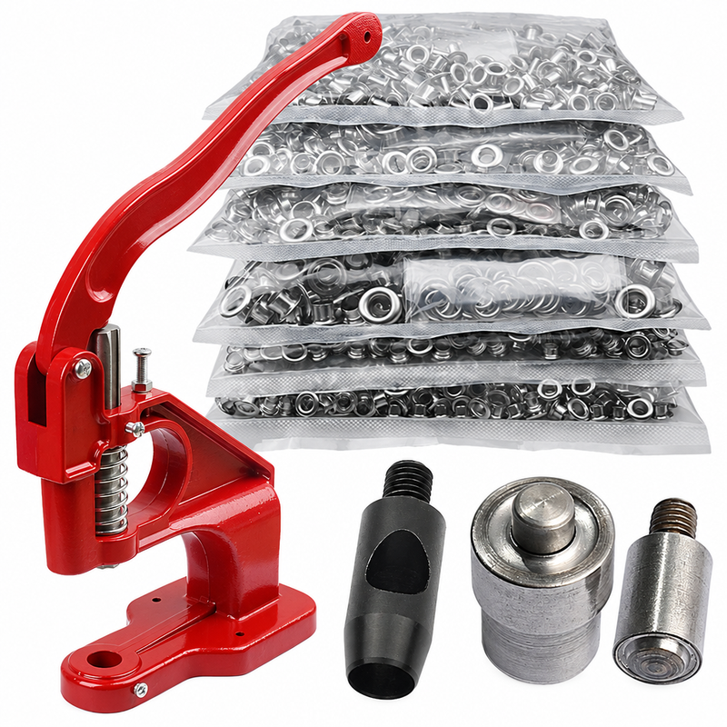 Kit d'œillets en laiton avec presse manuelle, 3 à 10 mm, pour bâche et cuir