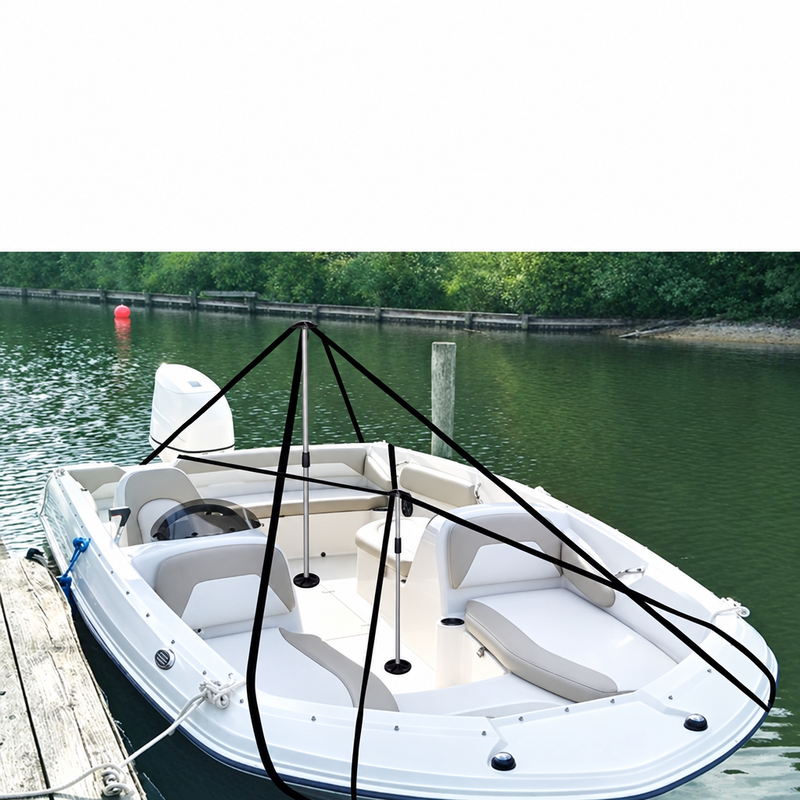 Poteau de support de bâche de bateau télescopique en aluminium, 69 à 126 cm